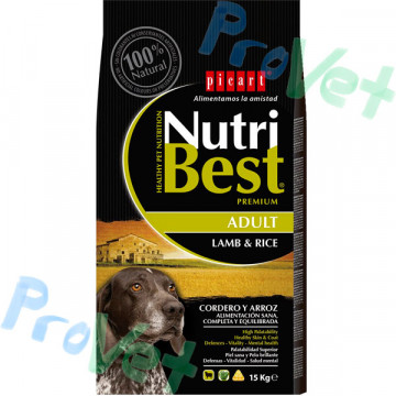 NUTRIBEST Cordeiro e arroz 15KG