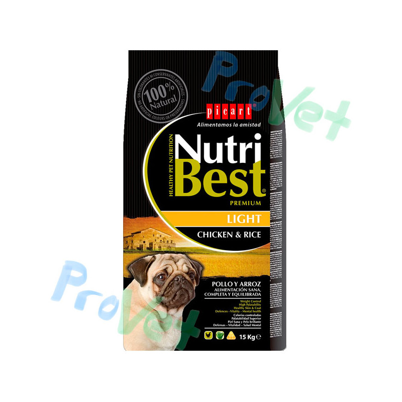 NUTRIBEST LIGHT Chicken e arroz 15KG