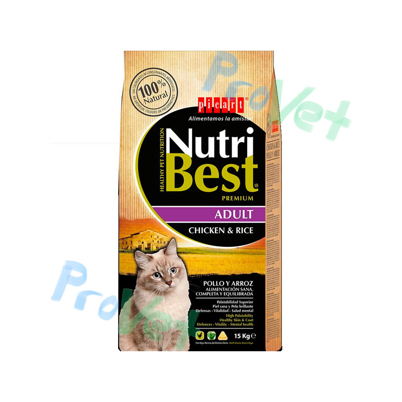 NUTRIBEST CAT Pollo y arroz 15KG