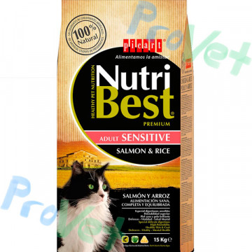 NUTRIBEST CAT SENSIT Salmão e arroz 15KG