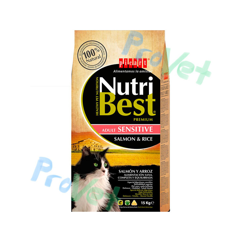 NUTRIBEST CAT SENSITIVE Salmon y arroz 15KG