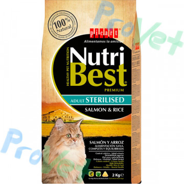 NUTRIBEST CAT STERILIZADOS Salmão e arroz 2KG