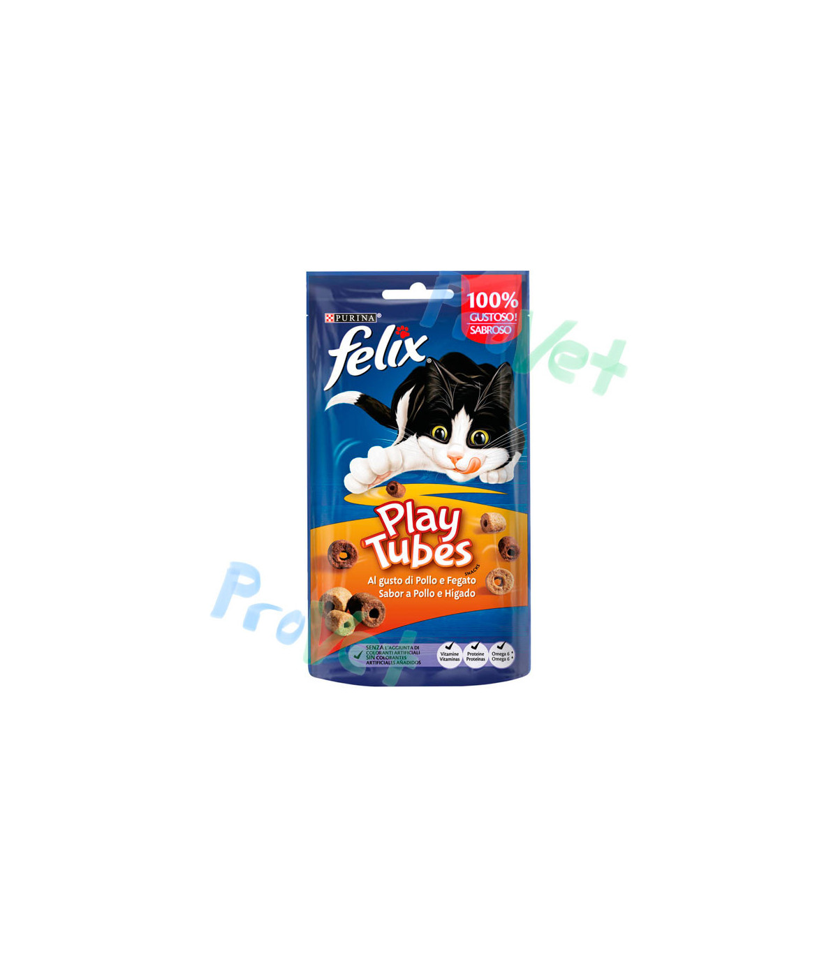 FELIX Play Tubes Pollo e Hegado 8x50g