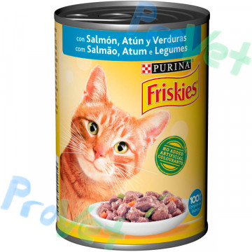 FRISKIES Cat Adulto Salmon y Atun Salsa 24x400g