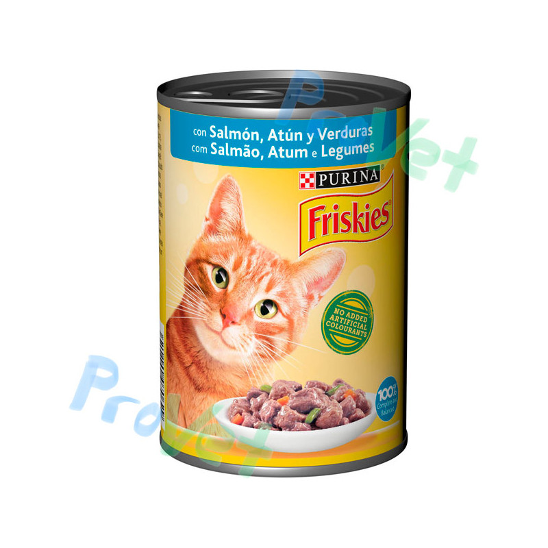 FRISKIES Cat Adulto Salmon y Atun Salsa 24x400g