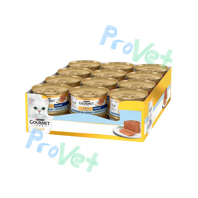 GOURMET GOLD Mousse Peixe Oceano 24x85g