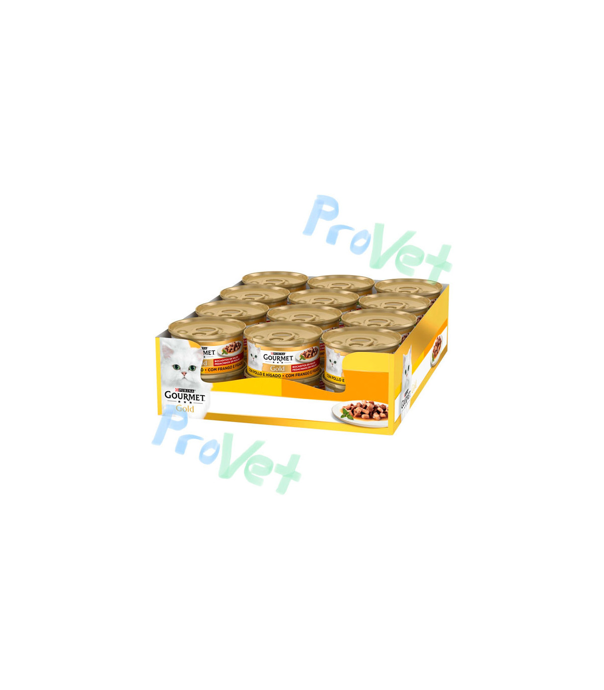 GOURMET GOLD Bocaditos com frango e Higado 24x85g