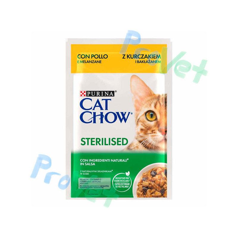 WET CAT CHOW STERILISED Pollo 26x85g