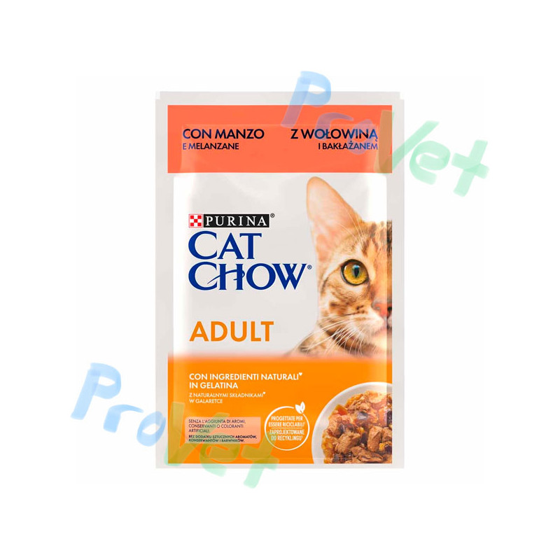 WET CAT CHOW ADULT Buey 26x85g