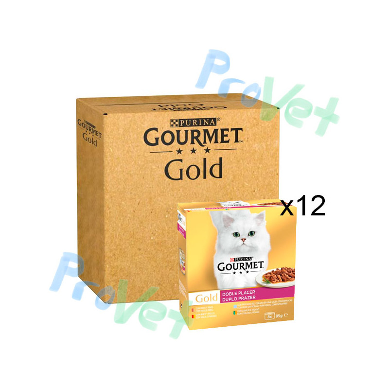 GOURMET GOLD DOBLE PLACE SORTIDO 12x(8x85g)