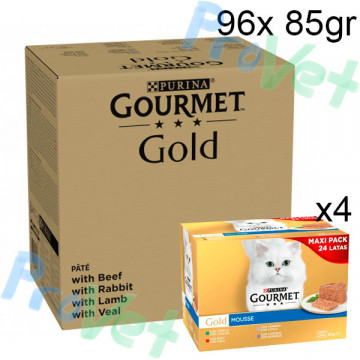 GOURMET GOLD Mousse Saída Caixa de 4x(24x85g)