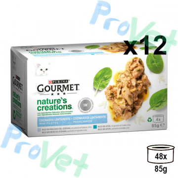 GOURMET NATURALS Filetes rico pescado 12x(4x85g)