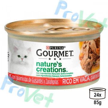 GOURMET NATURALS Filetes rico en buey 24x85g