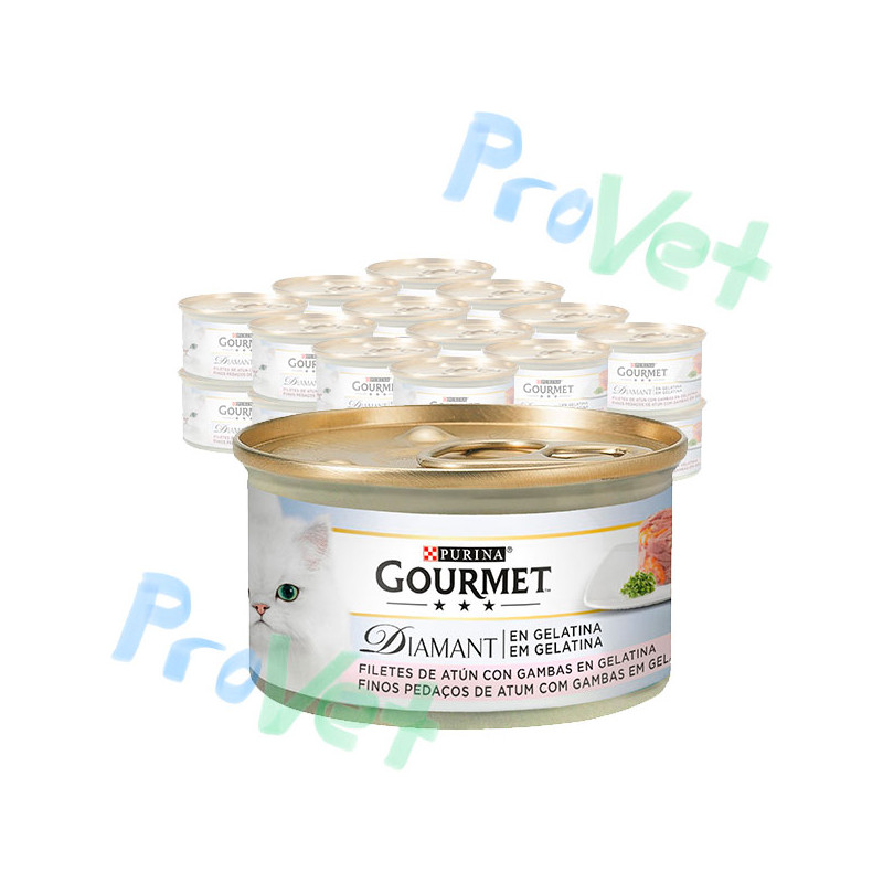 GOURMET Diamante Gelatina de Atun e Gambas 24x85g