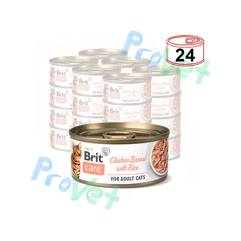 Wet CARE Cat Pechugas de Pollo con Arroz 24x70gr