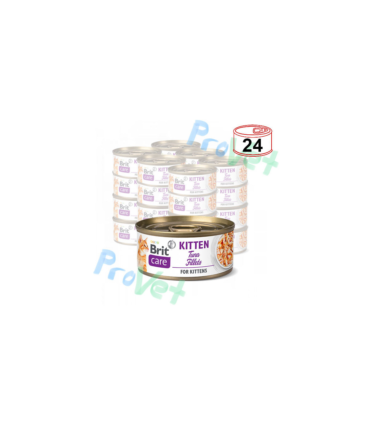 Filetes de Atum Wet CARE Cat Gatinho 24x70gr