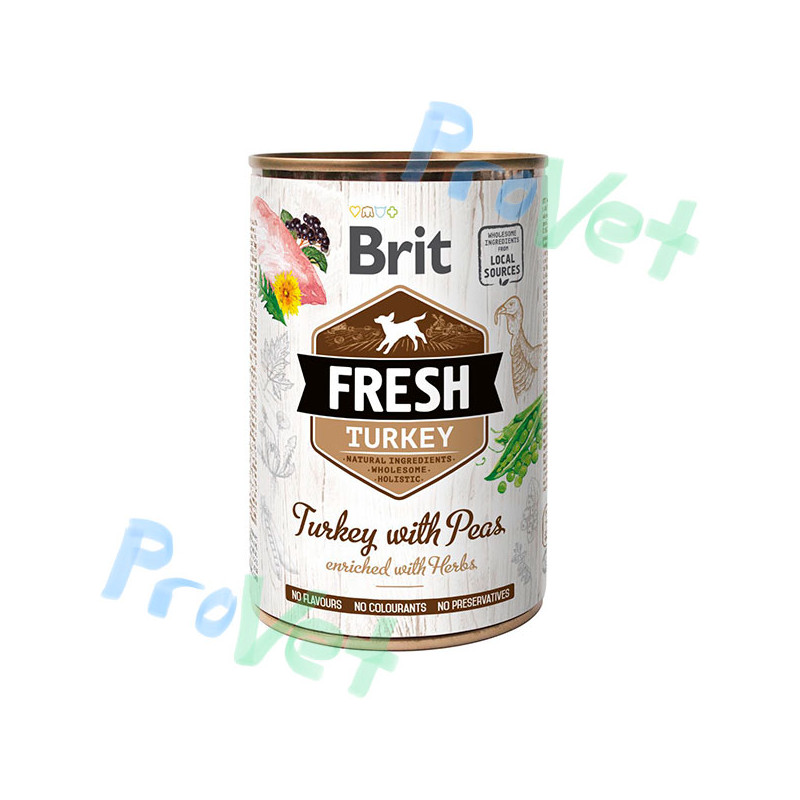 Wet Brit Fresh Pavo con guisantes (6x400gr)