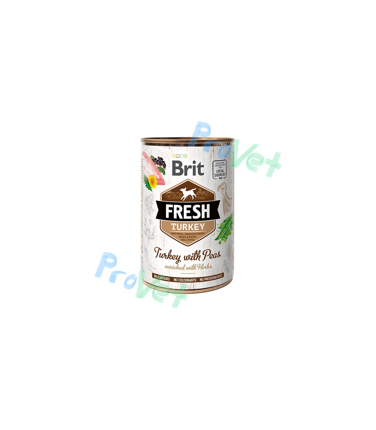 Wet Brit Fresh Pavo con guisantes (6x400gr)