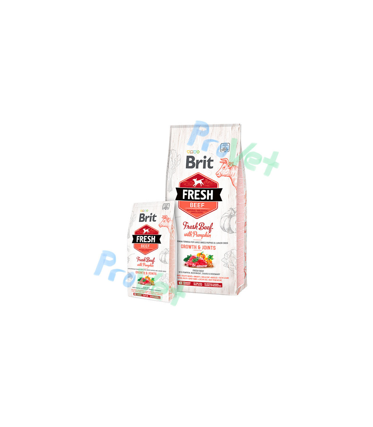Brit Fresh Beef com Abóbora CACHORRO GRANDE 12kg