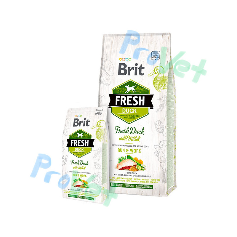 Brit Fresh Pato con Mijo ACTIVE RUN & WORK 12kg