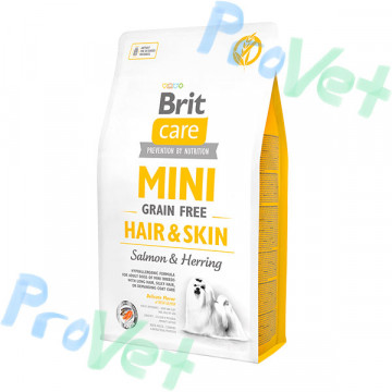 Brit Care Mini GF Cabelo Pele Salmão e Arenque 7kg