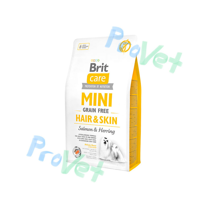 Brit Care Mini GF Cabelo Pele Salmão e Arenque 7kg