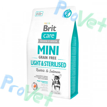 Brit Care Mini GF Light & Sterilised Coelho e Salmão 2kg