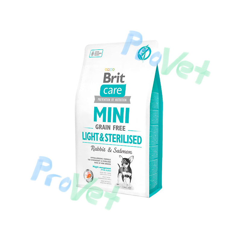 Brit Care Mini GF Light & Sterilised Coelho e Salmão 2kg