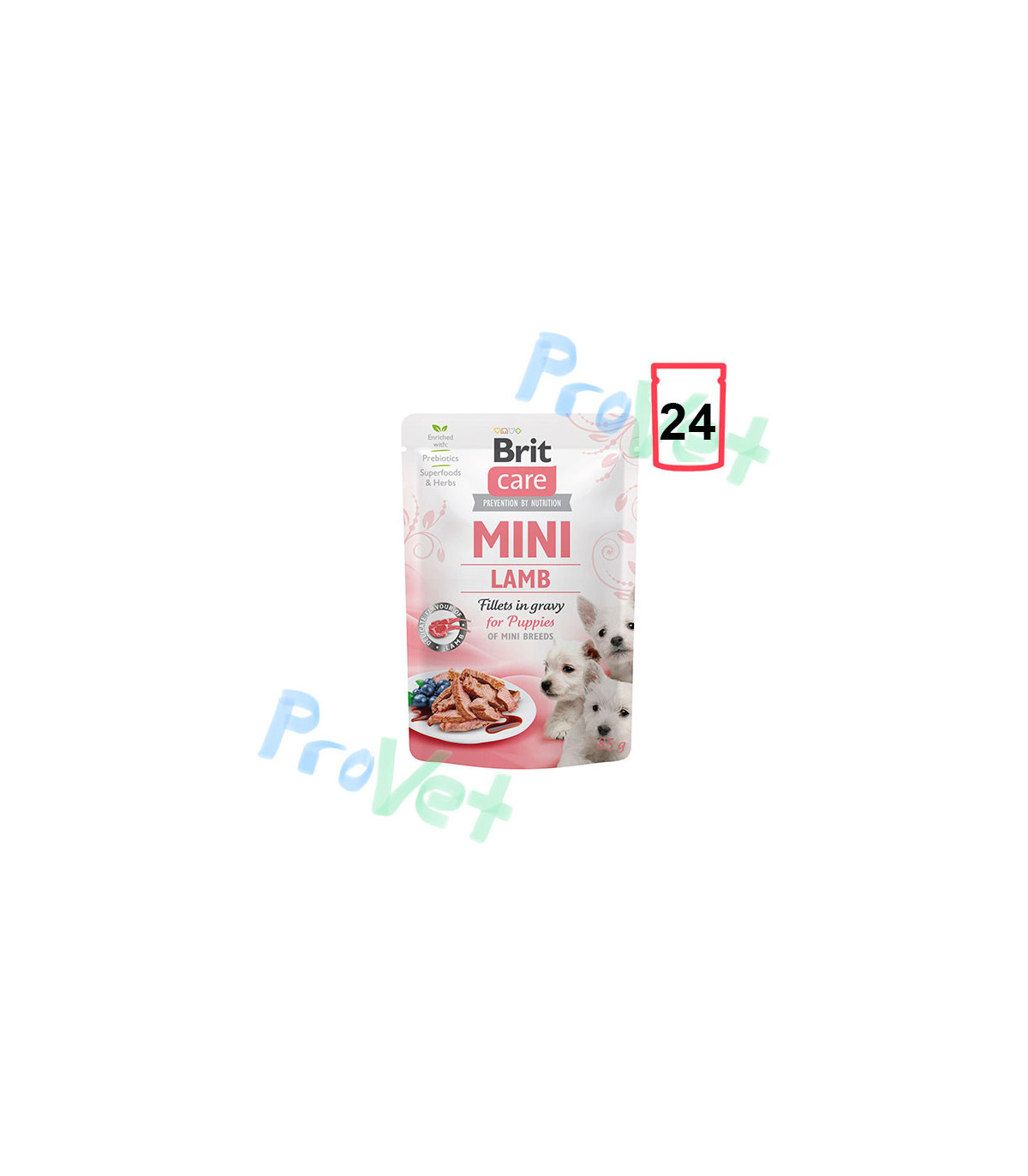 Wet Brit Care Mini GF PUPPY Cordeiro (24x85gr)