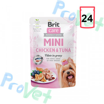 Wet Brit Care Mini GF con pollo y atún (24x85gr)