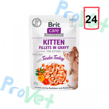 Wet CARE Cat Filetes de pavo Kitten (24x85gr)