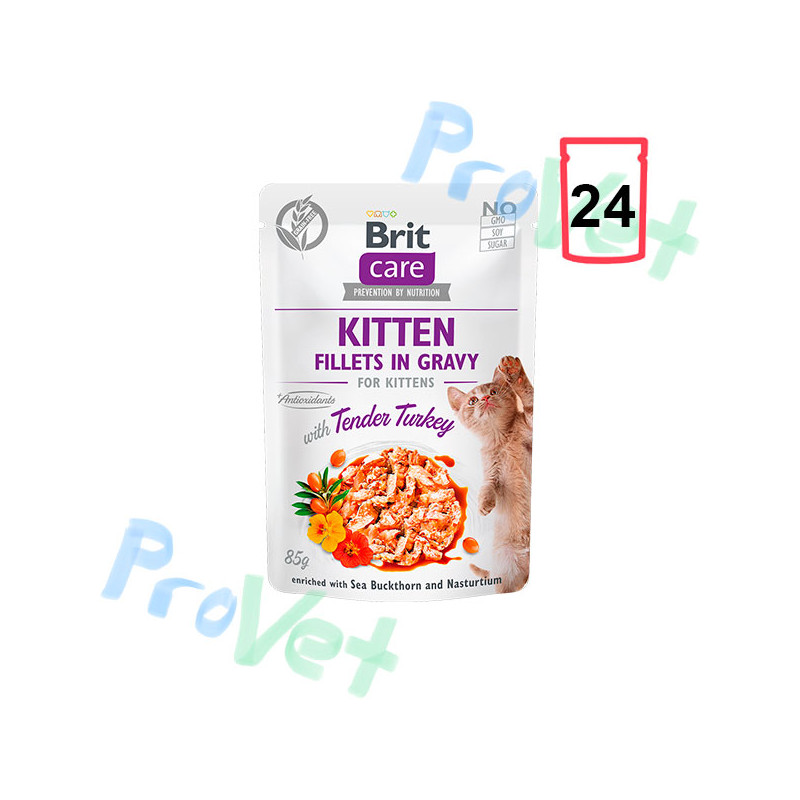 Filetes de peru Wet CARE Cat Kitten (24x85gr)