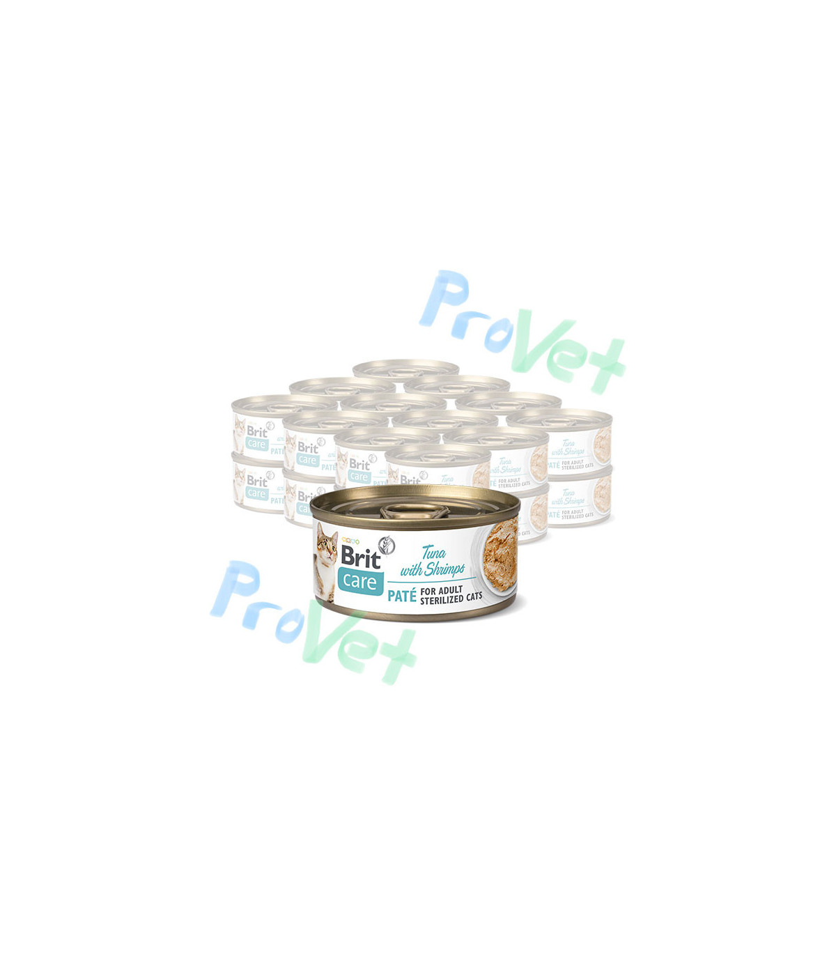 Wet CARE Cat Sterilised Atún con Gambas 24x70gr