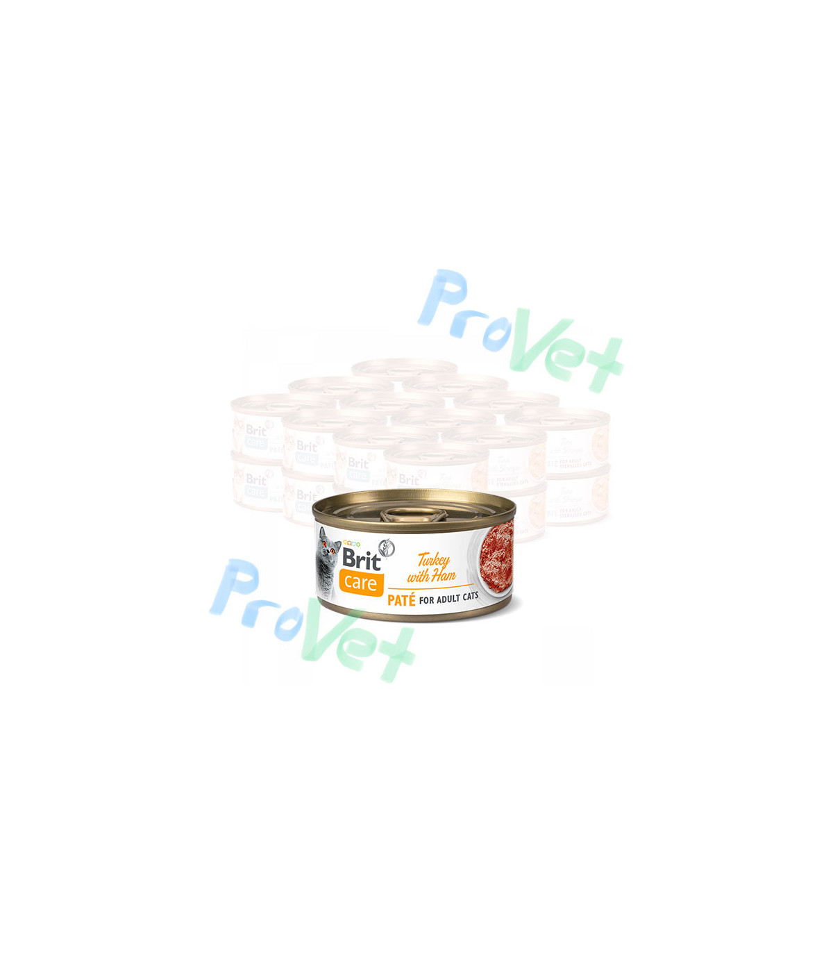 Wet CARE Cat Pavo con jamón 24x70gr