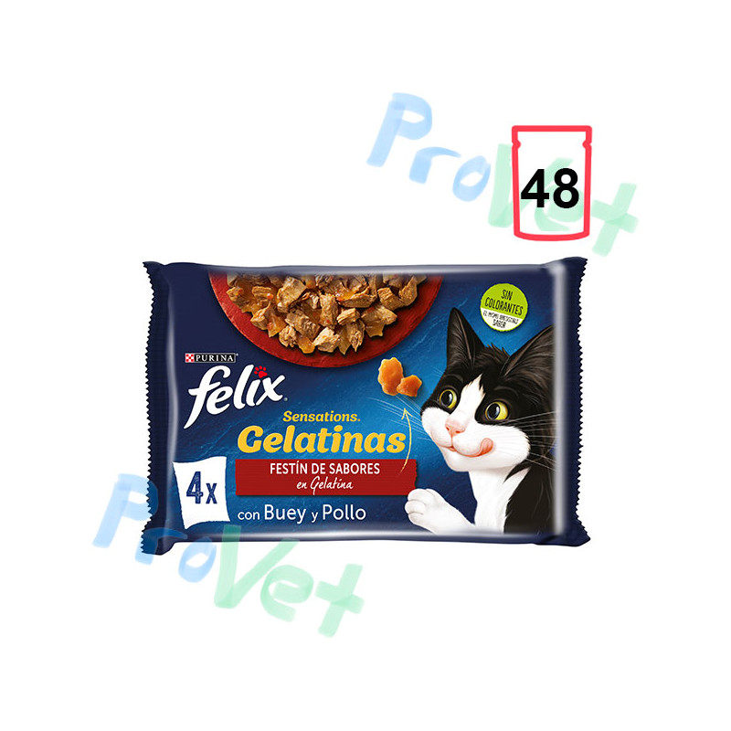 FELIX Sensations Carne e Frango 12x(4x85g)