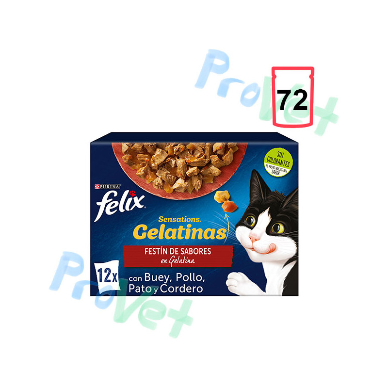 FELIX Sensations Gelatinas Carnes 6x(12x85g)