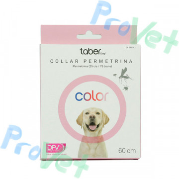 TABERDOG COLLAR PERMETRINA ROSA 60cm