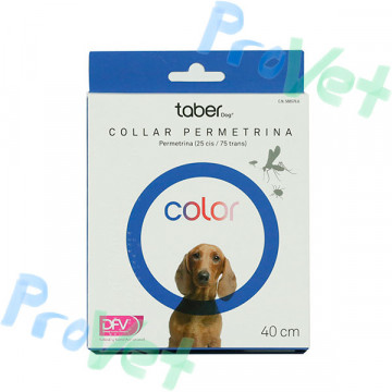 COLAR TABERDOG PERMETRINA AZUL 40cm