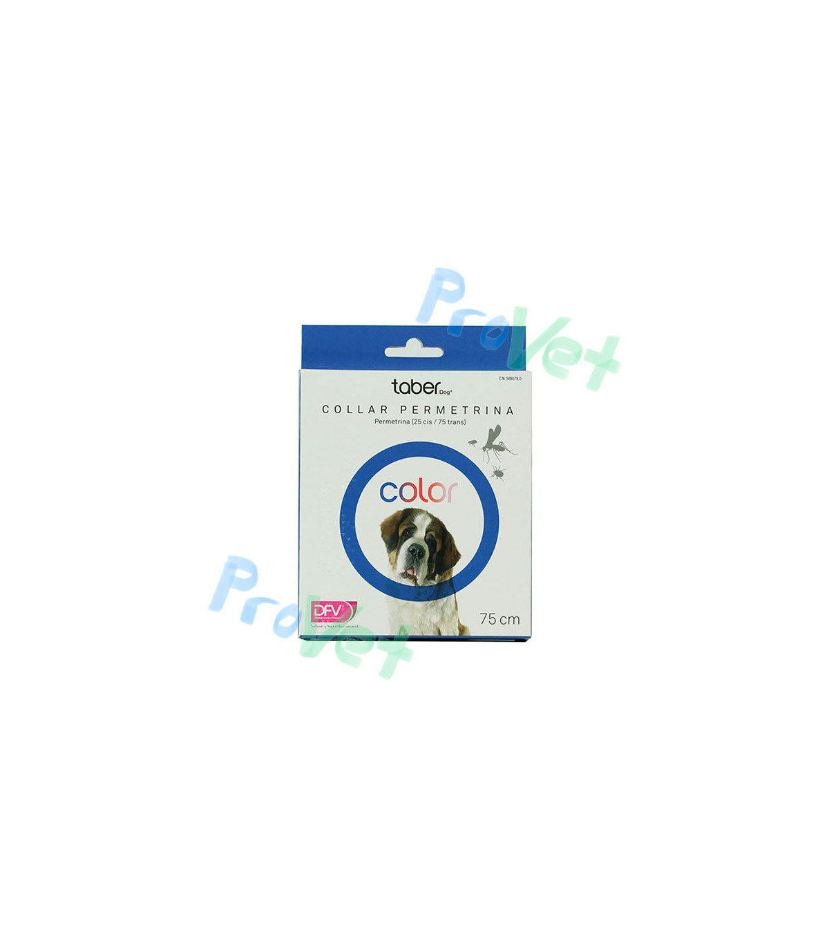 COLAR TABERDOG PERMETRINA AZUL 75cm