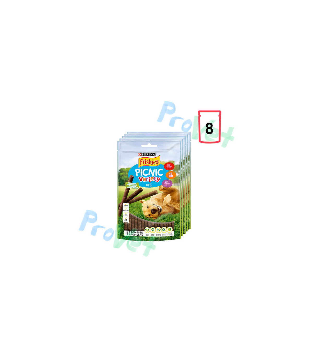 FRISKIES PICNIC (15 barras sortidas) 8x126g