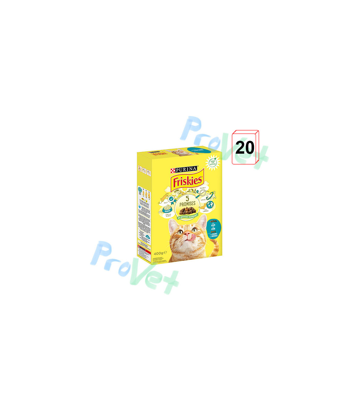 FRISKIES Gato Adulto Atum e Legumes 20x400g