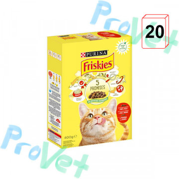 FRISKIES Gato Adulto com Carne, Frango e Legumes 20x400g