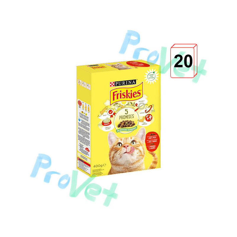 FRISKIES Cat Adulto Buey, Pollo y Verduras 20x400g