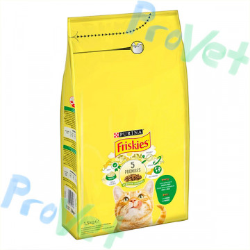 FRISKIES Gato Adulto Coelho, Frango e Legumes 1,5kg