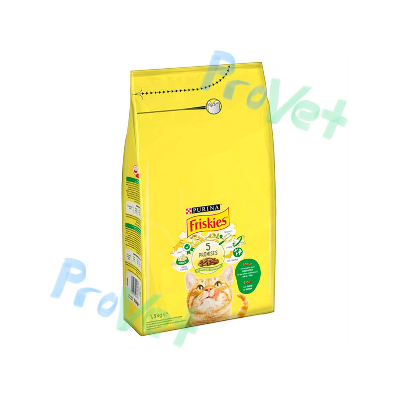 FRISKIES Cat Adulto Conejo, Pollo y Verduras 1.5kg