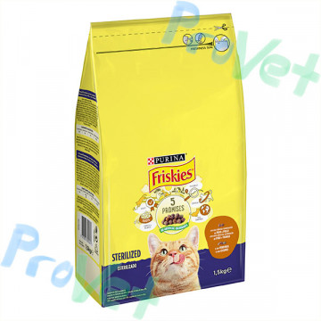 FRISKIES Gato Esterilizado Peru e Legumes 3kg