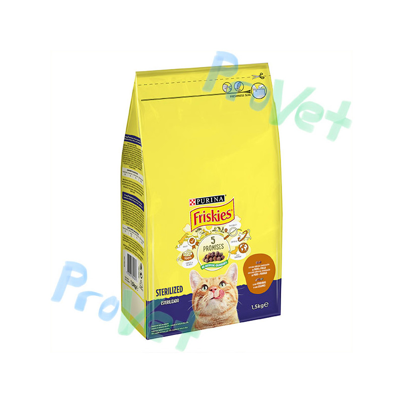 FRISKIES Gato Esterilizado Peru e Legumes 3kg