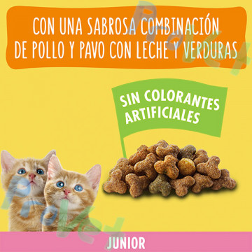 FRISKIES Cat Junior Frango, Peru e Legumes com leite 1,5kg