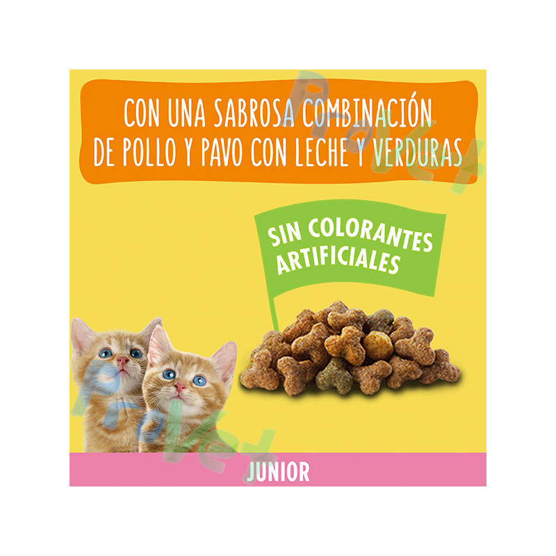 FRISKIES Cat Junior Frango, Peru e Legumes com leite 1,5kg