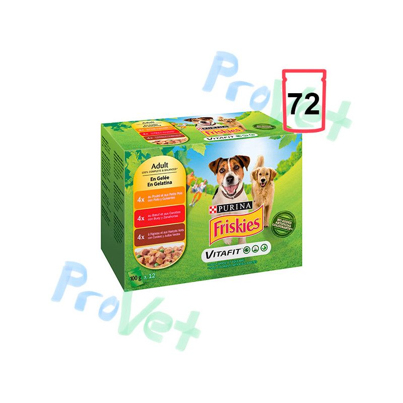 Gelatina de Frango e Cordeiro FRISKIES 6x(12x100g)